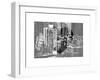 Love NY Series - Architecture & Buildings of Manhattan - New York City - USA - B&W Photography-Philippe Hugonnard-Framed Art Print