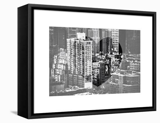 Love NY Series - Architecture & Buildings of Manhattan - New York City - USA - B&W Photography-Philippe Hugonnard-Framed Stretched Canvas