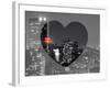 Love NY Series - B&W Cityscape at Night with the New Yorker Hotel - Manhattan - New York - USA-Philippe Hugonnard-Framed Photographic Print