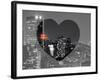 Love NY Series - B&W Cityscape at Night with the New Yorker Hotel - Manhattan - New York - USA-Philippe Hugonnard-Framed Photographic Print