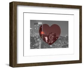 Love NY Series - B&W Cityscape at Night with the New Yorker Hotel - Manhattan - New York - USA-Philippe Hugonnard-Framed Art Print