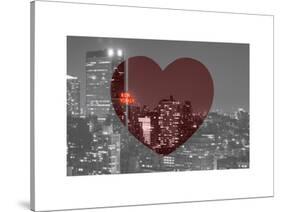 Love NY Series - B&W Cityscape at Night with the New Yorker Hotel - Manhattan - New York - USA-Philippe Hugonnard-Stretched Canvas