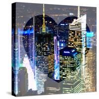 Love NY Series - Buildings of Times Square by Night - Manhattan - New York - USA-Philippe Hugonnard-Stretched Canvas