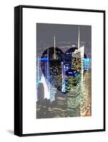 Love NY Series - Buildings of Times Square by Night - Manhattan - New York - USA-Philippe Hugonnard-Framed Stretched Canvas