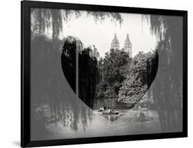 Love NY Series - Central Park Row Boat - Manhattan - New York - USA - B&W Photography-Philippe Hugonnard-Framed Photographic Print