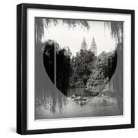 Love NY Series - Central Park Row Boat - Manhattan - New York - USA - B&W Photography-Philippe Hugonnard-Framed Photographic Print