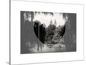 Love NY Series - Central Park Row Boat - Manhattan - New York - USA - B&W Photography-Philippe Hugonnard-Stretched Canvas