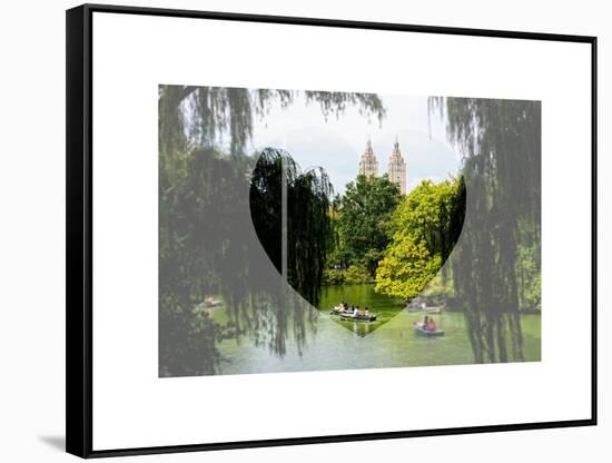 Love NY Series - Central Park Row Boat - Manhattan - New York - USA-Philippe Hugonnard-Framed Stretched Canvas