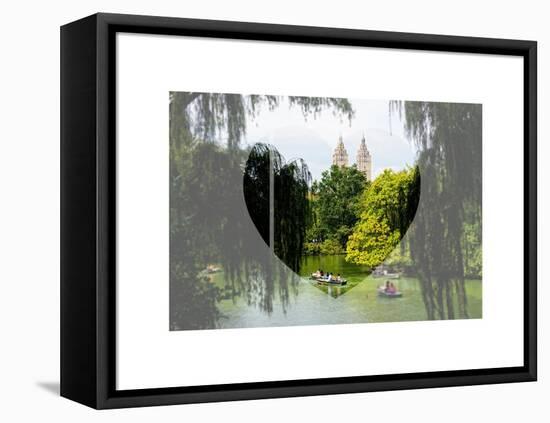 Love NY Series - Central Park Row Boat - Manhattan - New York - USA-Philippe Hugonnard-Framed Stretched Canvas