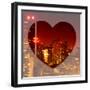 Love NY Series - Cityscape at Red Night with the New Yorker Hotel - Manhattan - New York - USA-Philippe Hugonnard-Framed Photographic Print