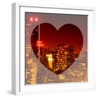 Love NY Series - Cityscape at Red Night with the New Yorker Hotel - Manhattan - New York - USA-Philippe Hugonnard-Framed Photographic Print