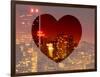 Love NY Series - Cityscape at Red Night with the New Yorker Hotel - Manhattan - New York - USA-Philippe Hugonnard-Framed Photographic Print