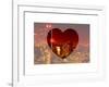 Love NY Series - Cityscape at Red Night with the New Yorker Hotel - Manhattan - New York - USA-Philippe Hugonnard-Framed Art Print