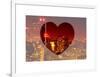 Love NY Series - Cityscape at Red Night with the New Yorker Hotel - Manhattan - New York - USA-Philippe Hugonnard-Framed Art Print