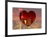 Love NY Series - Cityscape at Red Night with the New Yorker Hotel - Manhattan - New York - USA-Philippe Hugonnard-Framed Art Print