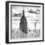 Love NY Series - Empire State Building and 1WTC - Manhattan - New York - USA - B&W Photography-Philippe Hugonnard-Framed Photographic Print