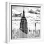 Love NY Series - Empire State Building and 1WTC - Manhattan - New York - USA - B&W Photography-Philippe Hugonnard-Framed Photographic Print