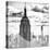 Love NY Series - Empire State Building and 1WTC - Manhattan - New York - USA - B&W Photography-Philippe Hugonnard-Stretched Canvas