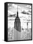 Love NY Series - Empire State Building and 1WTC - Manhattan - New York - USA - B&W Photography-Philippe Hugonnard-Framed Stretched Canvas