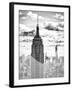 Love NY Series - Empire State Building and 1WTC - Manhattan - New York - USA - B&W Photography-Philippe Hugonnard-Framed Photographic Print