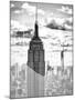 Love NY Series - Empire State Building and 1WTC - Manhattan - New York - USA - B&W Photography-Philippe Hugonnard-Mounted Photographic Print