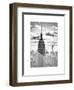 Love NY Series - Empire State Building and 1WTC - Manhattan - New York - USA - B&W Photography-Philippe Hugonnard-Framed Art Print