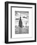 Love NY Series - Empire State Building and 1WTC - Manhattan - New York - USA - B&W Photography-Philippe Hugonnard-Framed Art Print