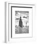 Love NY Series - Empire State Building and 1WTC - Manhattan - New York - USA - B&W Photography-Philippe Hugonnard-Framed Art Print