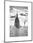 Love NY Series - Empire State Building and 1WTC - Manhattan - New York - USA - B&W Photography-Philippe Hugonnard-Mounted Art Print