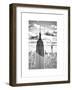 Love NY Series - Empire State Building and 1WTC - Manhattan - New York - USA - B&W Photography-Philippe Hugonnard-Framed Art Print
