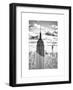 Love NY Series - Empire State Building and 1WTC - Manhattan - New York - USA - B&W Photography-Philippe Hugonnard-Framed Art Print