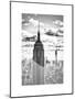 Love NY Series - Empire State Building and 1WTC - Manhattan - New York - USA - B&W Photography-Philippe Hugonnard-Mounted Art Print