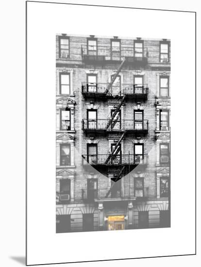 Love NY Series - Facade of Building New York - Manhattan - USA-Philippe Hugonnard-Mounted Art Print