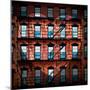 Love NY Series - Facade of Building with Fire Escape - USA-Philippe Hugonnard-Mounted Photographic Print