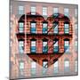 Love NY Series - Facade of Building with Fire Escape - USA-Philippe Hugonnard-Mounted Photographic Print