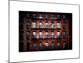 Love NY Series - Facade of Building with Fire Escape - USA-Philippe Hugonnard-Mounted Art Print
