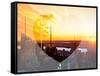 Love NY Series - Landscape of Manhattan at Sunset - New York - USA-Philippe Hugonnard-Framed Stretched Canvas