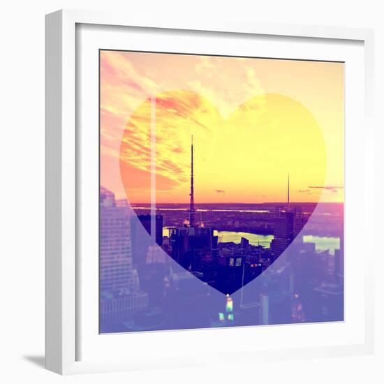 Love NY Series - Landscape of Manhattan at Sunset - New York - USA-Philippe Hugonnard-Framed Photographic Print