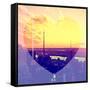 Love NY Series - Landscape of Manhattan at Sunset - New York - USA-Philippe Hugonnard-Framed Stretched Canvas