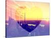 Love NY Series - Landscape of Manhattan at Sunset - New York - USA-Philippe Hugonnard-Stretched Canvas
