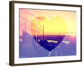 Love NY Series - Landscape of Manhattan at Sunset - New York - USA-Philippe Hugonnard-Framed Photographic Print