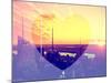 Love NY Series - Landscape of Manhattan at Sunset - New York - USA-Philippe Hugonnard-Mounted Photographic Print