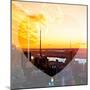 Love NY Series - Landscape of Manhattan at Sunset - New York - USA-Philippe Hugonnard-Mounted Photographic Print