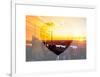 Love NY Series - Landscape of Manhattan at Sunset - New York - USA-Philippe Hugonnard-Framed Art Print