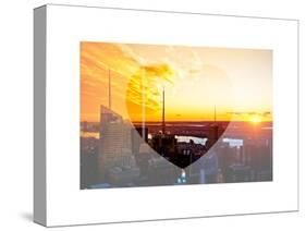 Love NY Series - Landscape of Manhattan at Sunset - New York - USA-Philippe Hugonnard-Stretched Canvas