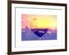 Love NY Series - Landscape of Manhattan at Sunset - New York - USA-Philippe Hugonnard-Framed Art Print