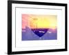 Love NY Series - Landscape of Manhattan at Sunset - New York - USA-Philippe Hugonnard-Framed Art Print