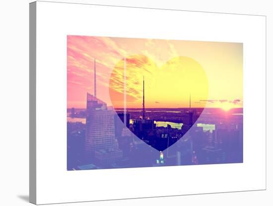 Love NY Series - Landscape of Manhattan at Sunset - New York - USA-Philippe Hugonnard-Stretched Canvas