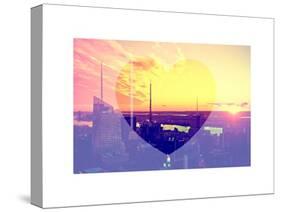 Love NY Series - Landscape of Manhattan at Sunset - New York - USA-Philippe Hugonnard-Stretched Canvas