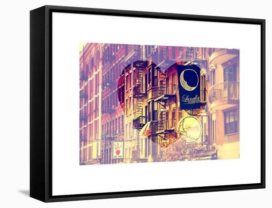 Love NY Series - Little Italy Buildings - Manhattan - New York - USA-Philippe Hugonnard-Framed Stretched Canvas